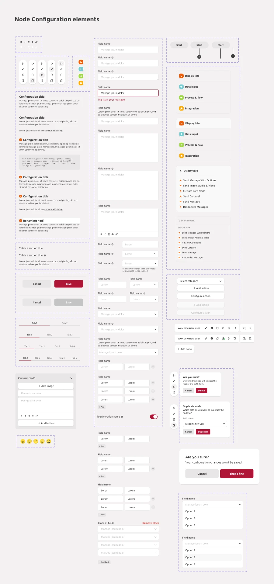 Engati design system: Node configuration