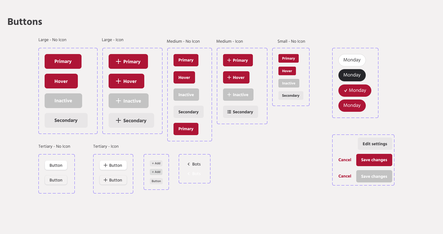 Engati design system: Buttons